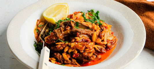 ONE-POT BEEF AND TOMATO CHILLI ORZO