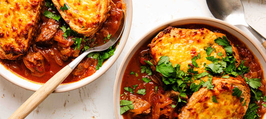 BCO BEEF & ONION SOUP WITH CHEESY TOAST