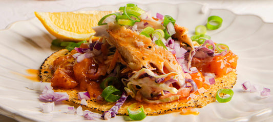 GRILLED SNOEK TACOS WITH APRICOT-CHILLI CHUTNEY