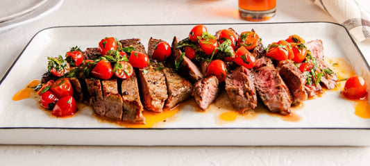 BCO SEARED STEAK WITH TOMATO CHIMICHURRI SAUCE