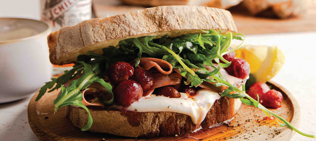 WHIPPED RICOTTA & ROASTED CHILLI GRAPES SANDWICH